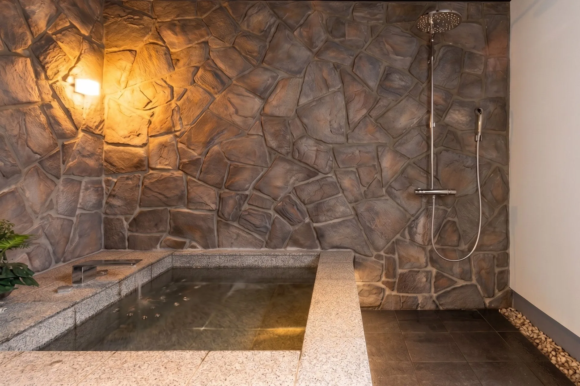 Private open-air bath under the Hokkaido sky